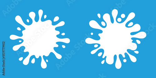 milk splash. splatter, drop, burst. vector illustration