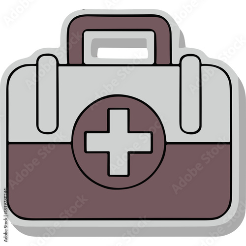 First Aid Kit Medical Symbol Illustration White Background Medical Care Health Emergency Supplies Healthcare Assistance Trauma Care Accident Response Aid Box