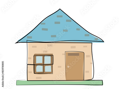 House in a continuous line pattern.