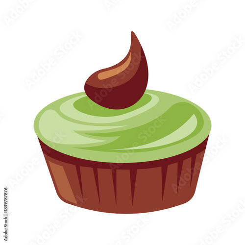 Green Frosted Cupcake