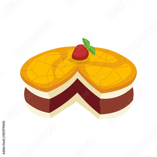 Round Cheesecake With Berry Top