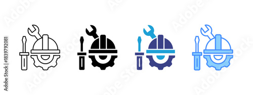 Maintenance icon set multiple style collection