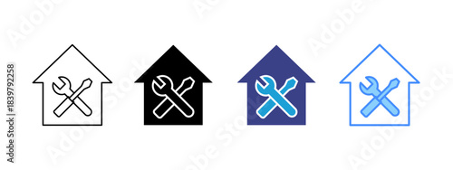 Repairing icon set multiple style collection