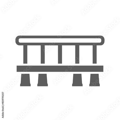 wooden bench isolated on white