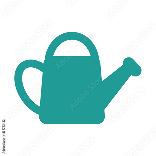 Flat Watering Can, Minimal Home Gardening Illustration