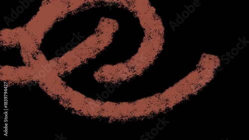 Stop motion of double textured long brush strokes on a black background