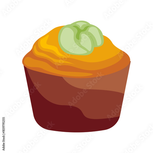 Green Topped Chocolate Cupcake