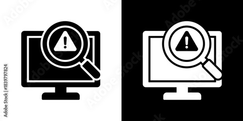 Threat Detection Icon Vector Illustration. Flat Style Design Created For Creative Flexibility In Light And Dark Versions. 