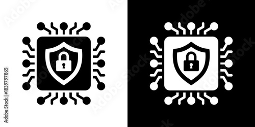 Hardware Security Icon Vector Illustration. Flat Style Design Created For Creative Flexibility In Light And Dark Versions. 