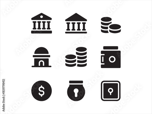 Set of Business icons. Business and Finance web icons in line style. Business and finance icon set. Corporate management, strategy planning, teamwork collaboration.