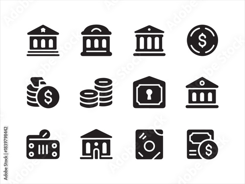 Set of Business icons. Business and Finance web icons in line style. Business and finance icon set. Corporate management, strategy planning, teamwork collaboration.