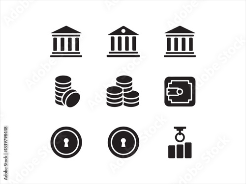 Set of Business icons. Business and Finance web icons in line style. Business and finance icon set. Corporate management, strategy planning, teamwork collaboration.