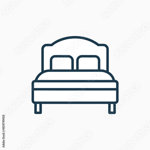 bed icon editable stroke outline template