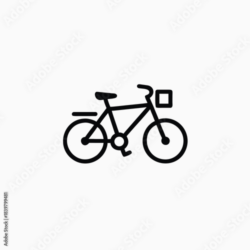 bicycle delivery icon silhoutte vector template