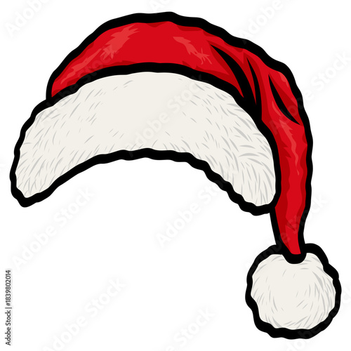 Santa Hat Christmas Vector Illustration