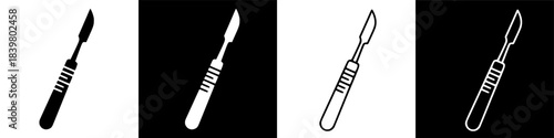 Essential Surgical Scalpel Tool Icons for Medical and Scientific Projects