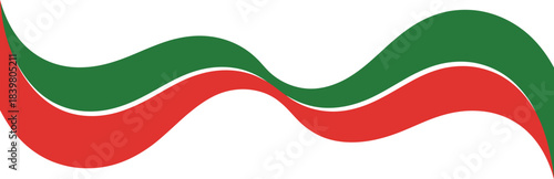 Red and green wavy abstract background wave