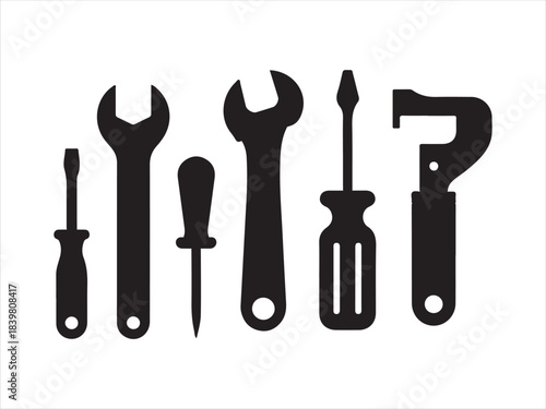 Vector tools collection. Tool icon set. Working tools. Tool kit icons. Working tools set