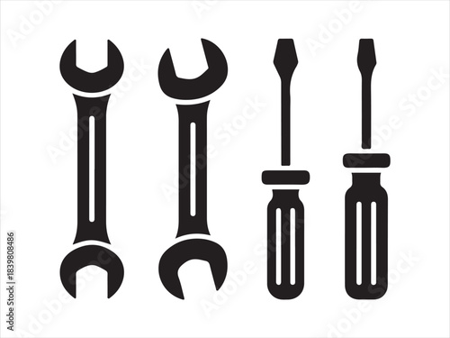 Vector tools collection. Tool icon set. Working tools. Tool kit icons. Working tools set