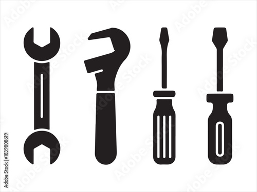 Vector tools collection. Tool icon set. Working tools. Tool kit icons. Working tools set
