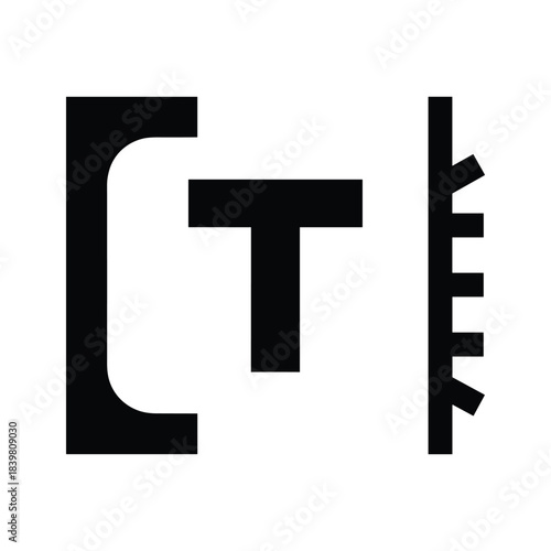 Typography text formatting and layout tools vector icon symbol representing text editor software functions