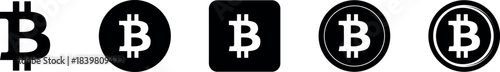 Bitcoin cryptocurrency symbol icon. Bitcoin vector illustration. Bitcoin circle