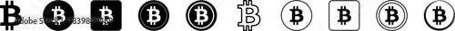 Crypto currency, bitcoin, bit coin logo. Bitcoin symbol.
