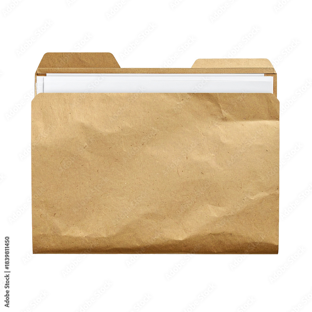 Naklejka premium File Folder with Documents: A close-up view presents an open file folder containing a stack of crisp, clean, white papers, offering a glimpse into the organized world of paperwork and documentation. 