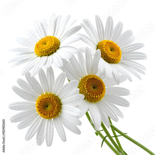 Daisy Delight: A close-up showcases a cluster of vibrant daisies, each petal radiating purity and grace, their sunlit centers offering a touch of golden warmth.