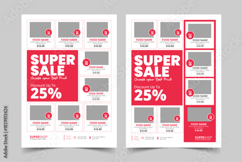 Food Promotion Flyer Template – Modern Restaurant Special Offer & Discount Design