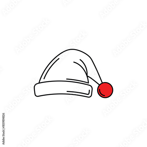 set icon of outline chrismast vector.