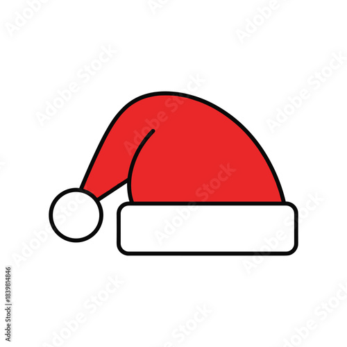 set icon of outline chrismast vector.