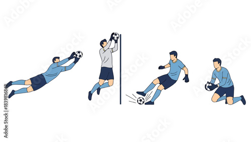 Goalie Training Drills Goalkeeper Saves Ball Control Athleticism in Sports Action