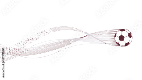 Dynamic Soccer Ball in Motion with Digital Effect