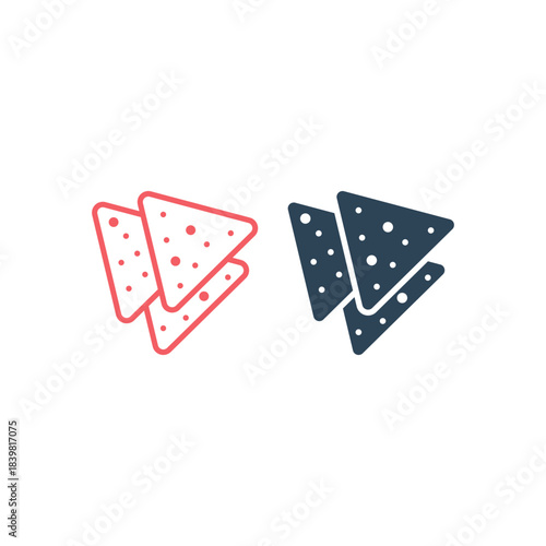 Tortilla icons set food logo template
