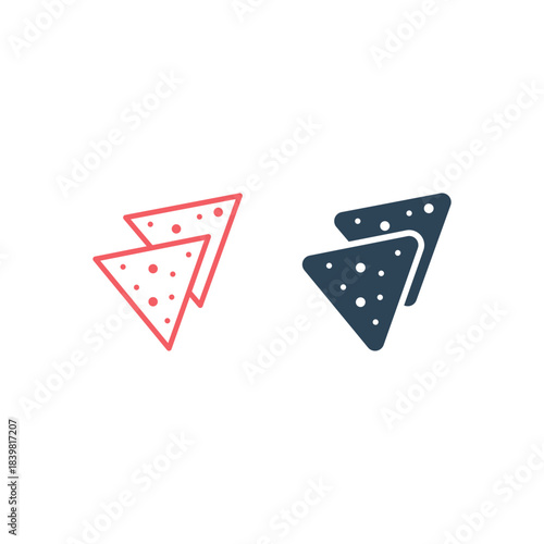 Tortilla icons set food logo template
