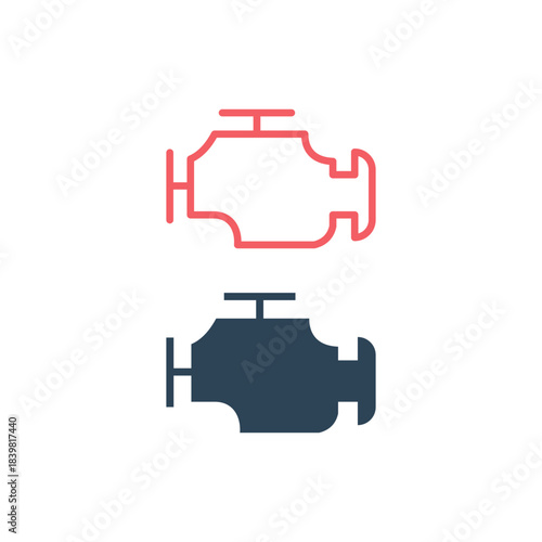 Engine icons set logo template design illustration
