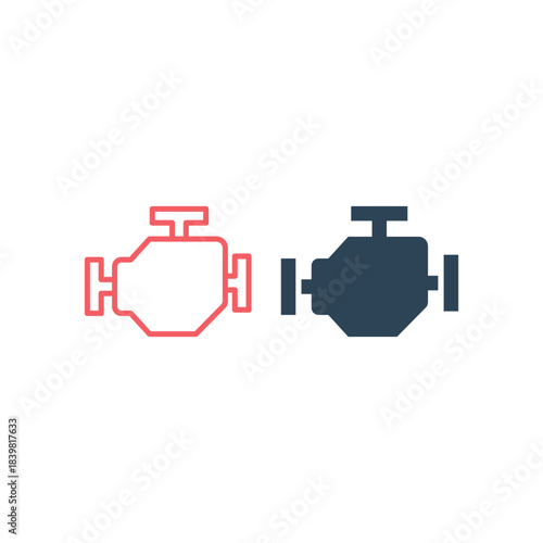 Engine icons set logo template design illustration