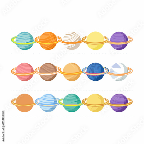 Planet Lineup Vector