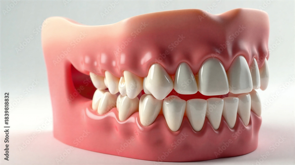 Obraz premium 3D Dental Anatomy Illustration of Human Teeth