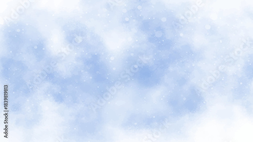 Abstract blue sky background with white fluffy clouds and bright sunlight