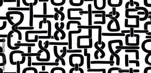 Subtle dark abstract pattern with whisked lines and shapes for a mysterious background texture