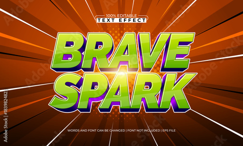 brave spark editable text effect