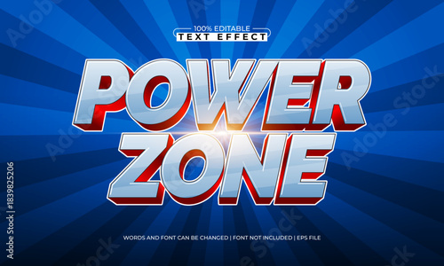 power zone editable text effect