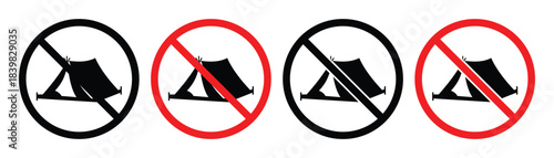 No Camping Allowed Vector.