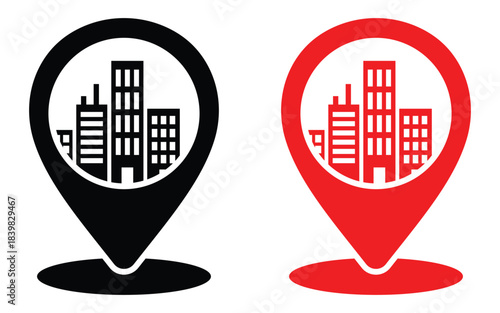 Real Estate locasion Icons Collection – Property, Home, Rent, Buy, Mortgage, Vector illustration.