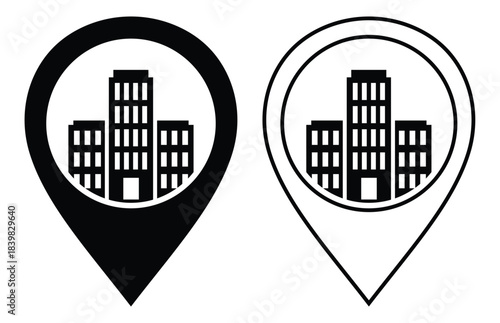 Real Estate locasion Icons Collection – Property, Home, Rent, Buy, Mortgage, Vector illustration.