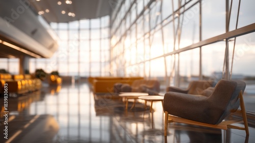 Modern airport lounge
