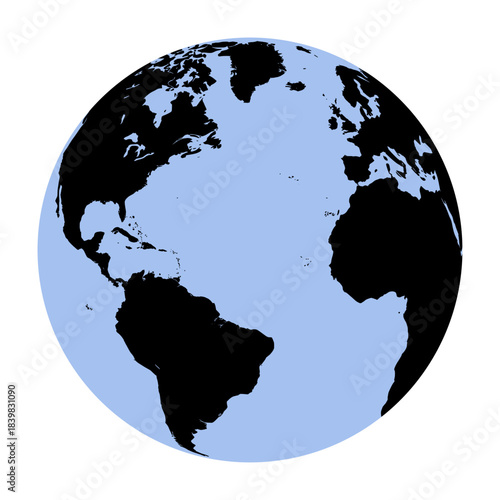 illustration of spherical earth (artwork 2)