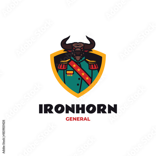Mascot Iron Horn General Logo Design